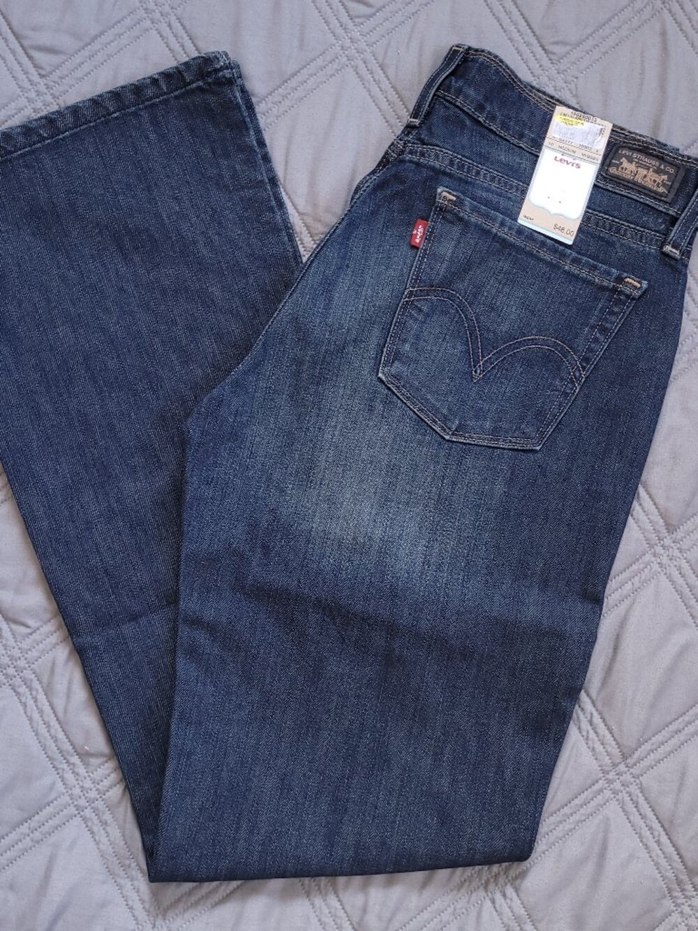 New Levi's Ultimate Lift 544 boot cut jeans in darker wash